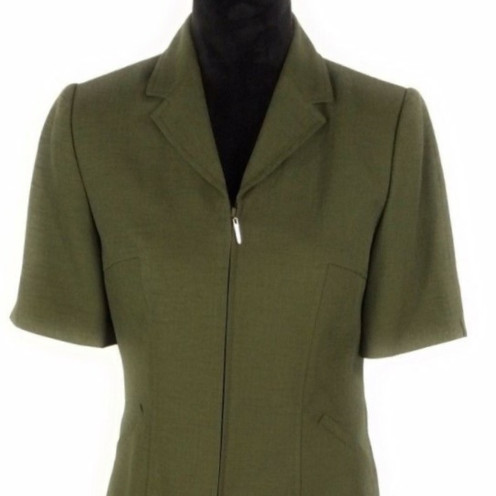 Kasper Olive Short Sleeve Jumpsuit